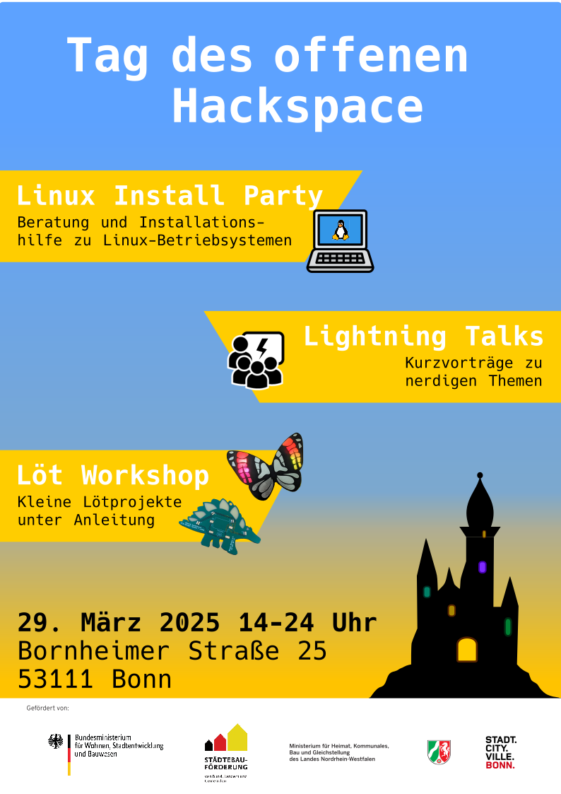Flyer zum Tag des Offenen Hackspace März 2025
